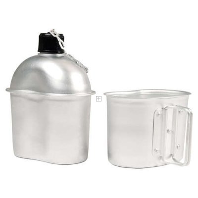 US BORRACCIA CON BICCHIERE ALLUMINIO (RIPRODUZIONE) US BORRACCIA CON BICCHIERE ALLUMINIO (RIPRODUZIONE)